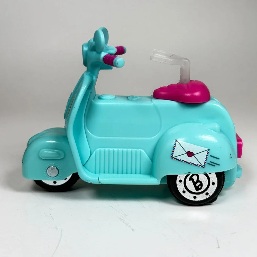 Barbie On-the-Go Motorized Scooter Teal Blue Pink FHV78 2017 Mattel Toy Vehicle